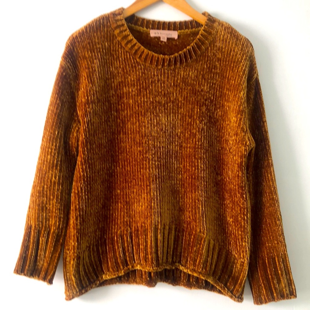 PHILOSOPHY CHENILLE SWEATER  XS/S (GENEROUS FIT)
